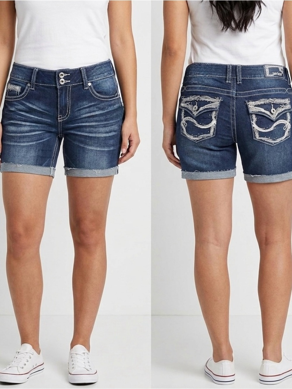 Sophia Dark Blue Women's Jean Shorts